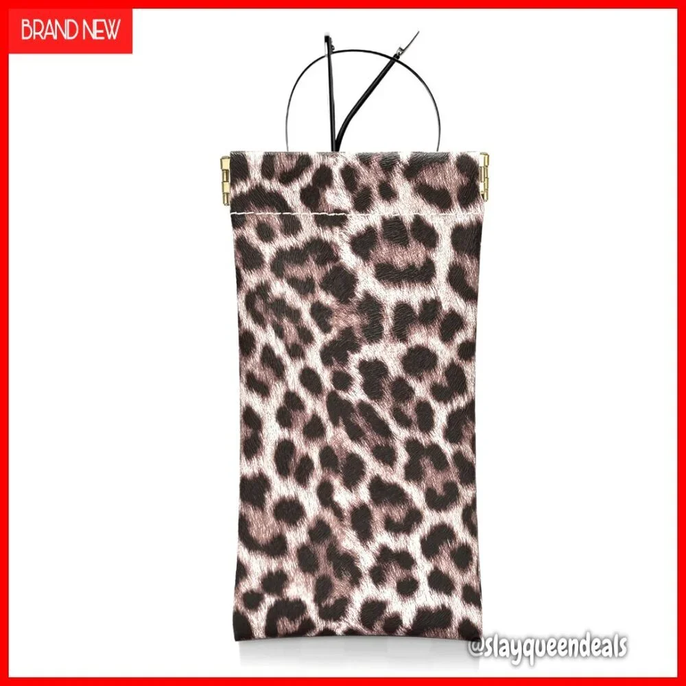 Soft Faux Leather Eyeglass Case with Squeeze Top Closure Travel Organizer
